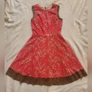 Jessica Simpson Lace Faux trim dress